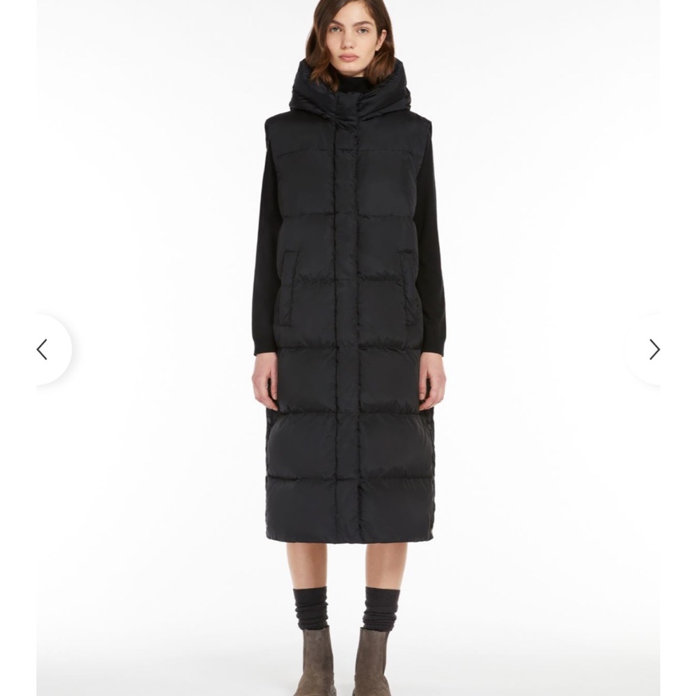 Max Mara Weekend Gilet padded long vest with side snaps